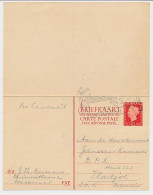Briefkaart G. 296 A (Wassenaar)Den Haag - Pladjoe Indonesie 1949 - Ganzsachen