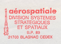 Meter Cover France 1987 Aerospatiale - Strategic Systems Division - Rocket - Astronomie