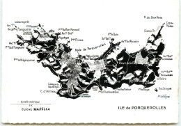 PORQUEROLLES  Dessin De La Carte De L'ile  RR 1265 - Porquerolles