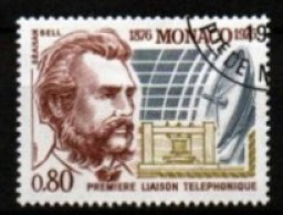 MONACO    -  1976 .   Y&T N° 1053 Oblitéré .      Bell  /  Téléphone - Used Stamps