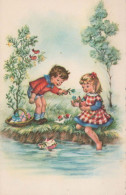 ENFANTS ENFANTS Scène S Paysages Vintage Carte Postale CPSMPF #PKG771.FR - Scene & Paesaggi
