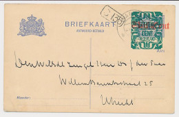 Briefkaart G. 186 I A-krt. Vianen - Utrecht 1922 - Postal Stationery