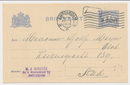 Briefkaart G. 92 II Locaal Te Amsterdam 1919 - Ganzsachen