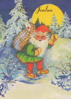 PÈRE NOËL Bonne Année Noël Vintage Carte Postale CPSM #PBL544.FR - Santa Claus