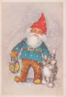 PÈRE NOËL Bonne Année Noël Vintage Carte Postale CPSM #PBL019.FR - Santa Claus