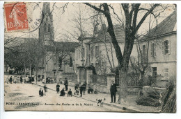 JURA CPA Voyagé 1910 * PORT LESNEY Avenue Des Ecoles Et De La Mairie ( Animée Enfants Chien ) - Sonstige & Ohne Zuordnung