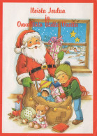 PÈRE NOËL ENFANT NOËL Fêtes Voeux Vintage Carte Postale CPSM #PAK361.FR - Santa Claus