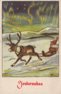 PÈRE NOËL NOËL Fêtes Voeux Vintage Carte Postale CPSMPF #PAJ444.FR - Santa Claus