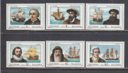 Bulgaria 1990 -Grand Navigateurs, Mi-Nr. 3814/19, MNH** - Unused Stamps