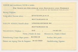 Verhuiskaart G. 35 Particulier Bedrukt Rotterdam 1968 - Postal Stationery