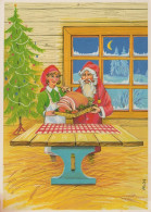 SANTA CLAUS CHRISTMAS Holidays Vintage Postcard CPSM #PAK424.GB - Kerstman