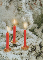 Buon Anno Natale CANDELA Vintage Cartolina CPSM #PAW346.IT - Nieuwjaar