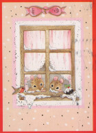 Buon Anno Natale MOUSE Vintage Cartolina CPSM #PAU988.IT - Nieuwjaar