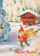 BABBO NATALE Buon Anno Natale Vintage Cartolina CPSM #PAU591.IT - Santa Claus