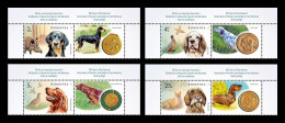Romania 2024 Mih. 8320/23 Fauna. Hunting Dogs (with Labels) MNH ** - Neufs