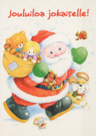 BABBO NATALE Natale Vintage Cartolina CPSM #PAJ649.IT - Santa Claus