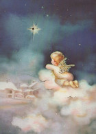 ANGELO Buon Anno Natale Vintage Cartolina CPSM #PAJ256.IT - Anges