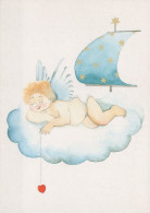 ANGELO Buon Anno Natale Vintage Cartolina CPSM #PAH682.IT - Angeli