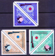 Egypt 1962 MNH 6v, Shooting, Table Tennis, Sports, Triangle Odd Stamps - Tennis