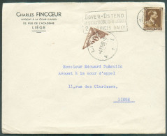 70c. LEOPOLD III Col Ouvert Obl. Dc LIEGE Sur Lettre (Ch. FINCOEUR) Du3-11-1938 Vers Liège Et Taxée à 10 Centimes (par T - Covers & Documents