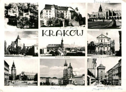 73014715 Krakow Krakau Babarkan Wawel Sukiennice Koscial Sw Krzyza Ogolny Widok  - Pologne