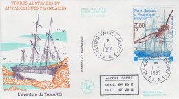 Enveloppe  FDC  1er  Jour    T.A.A.F    L' Aventure   Du   TAMARIS    1995 - FDC