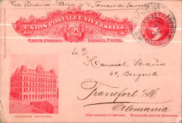 Uruguay Postal Stationery 1910 To Francfort GErmany Universidad Montevideo - Uruguay