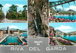 73012319 Riva Del Garda Grotta Cascata Panorama Hafen Riva Del Garda - Andere & Zonder Classificatie