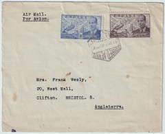 ESPAGNE / ESPANA - 1946 Ed.943 Y Ed.944 Sobre Carta Por Correo Aereo De Madrid A Inglaterra - Cartas & Documentos