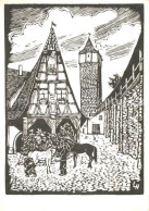 73012242 Rothenburg Tauber Gerlach Schmiede Holzschnitt Hinrichs Rothenburg Taub - Rothenburg O. D. Tauber