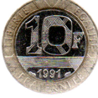 10 Francs 1991 (recto) Genie De La Bastille - 10 Francs