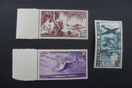 MARTINIQUE POSTE AERIENNE N°13 à 15 NEUF** TB COTE 84 EUROS  VOIR SCANS - Airmail