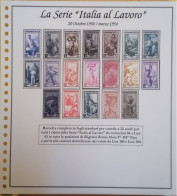 Album Specializzato Italia Al Lavoro Ruota 1/2/3° Tipo - Raccolta Fogli 22 Anelli Per Cartella Standard + Copertina - 1946-60: Oblitérés