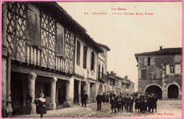 32 - B35215CPA - COLOGNE - Vieille Maison Et La Place - Bon état - GERS - Autres & Non Classés