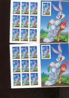 USA BUGS BUNNY 2 Blocks, One With 10th Stamp Perforated And One With 10th Stamp UNPERFORATED !! - Ongebruikt