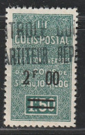 ALGERIE - COLIS POSTAUX - N°48 * (1937-38) 2f Sur 1f50 Vert - Postpaketten