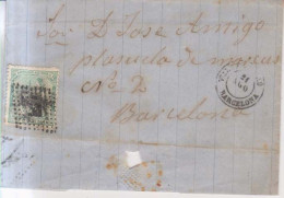 Año 1873 Edifil 133 Envuelta Matasellos Rombo Villanueva Y La Geltru Barcelona Concepcion Pascual - Briefe U. Dokumente