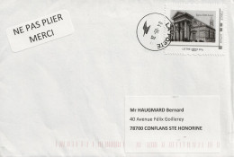 Lettre Avec Timbre Collector Eglise St Louis - Collectors