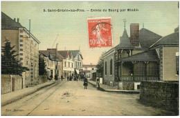 44 SAINT-BREVIN-LES-PINS. Entrée Du Bourg. Superbe Carte Toilée 1910 - Saint-Brevin-les-Pins