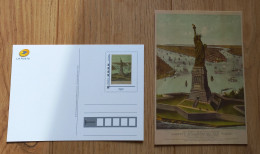 CPM Entier PAP Carte Prétimbrée Timbre Personnalisé Validité Permanente Tarif Monde Philaposte Statue De La Liberté - Listos A Ser Enviados: Otros (1995-...)