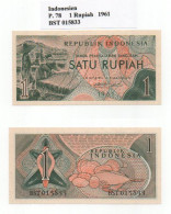 Indonesien  P.78  1 Rupiah 1961 UNC - Indonesien