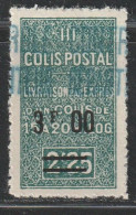 ALGERIE - COLIS POSTAUX - N°50 * (1937-38) 3f Sur 2f25 Vert - Parcel Post