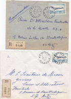 37050# LOT 2 LETTRES FRANCHISE PARTIELLE RECOMMANDE Obl REMILLY MOSELLE 1967 Pour METZ 57 - Storia Postale