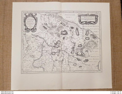 Carta Geografica O Mappa Ducatus Luneburgensis Anno 1645 Joan Blaeu Ristampa - Geographical Maps