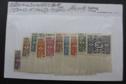 COTE DES SOMALIS TAXES N°44 à 53 NEUF** TTB COTE 16 EUROS  VOIR SCANS - Unused Stamps