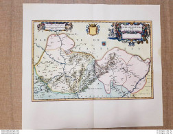 Carta Geografica Episcopatus Turiassonensis Tarracona 1621 Joan Blaeu Ristampa - Cartes Géographiques