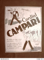 Pubblicità D'epoca Del 1940 Cordial Campari Una Volta E Oggi Il Preferito - Sonstige & Ohne Zuordnung