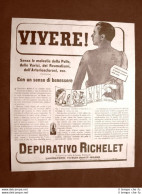 Pubblicità D'epoca Del 1940 Depurativo Richelet Per La Pelle E Le Varici Milano - Other & Unclassified