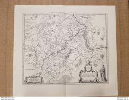 Carta Geografica O Mappa Archiepiscopatus Trevirensis Anno 1645 Blaeu Ristampa - Geographische Kaarten