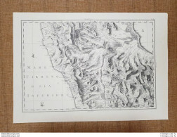 Carta Geografica Calabria Citra Anno 1808 Regno Di Napoli Rizzi Zannoni Ristampa - Mapas Geográficas